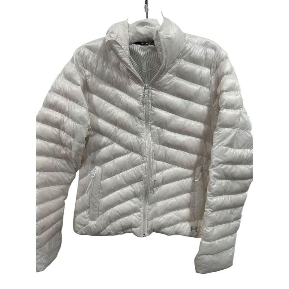 Under Armour Women's ColdGear Puffer Jacket White Size‎ L Winter Warm